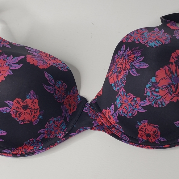 Maidenform Intimates Dark Floral Padded Underwire Bra 40C - Picture 7 of 9